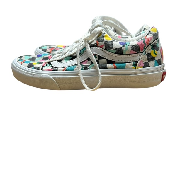 Vans Old Skool sneakers - multi-colored checkerboard pattern - Men’s size 4.5 - Picture 2 of 7
